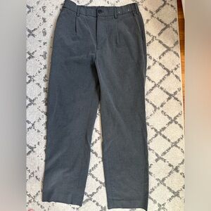 Uniqlo men’s stretch waist pants; dark grey; fits 30-33 in waist